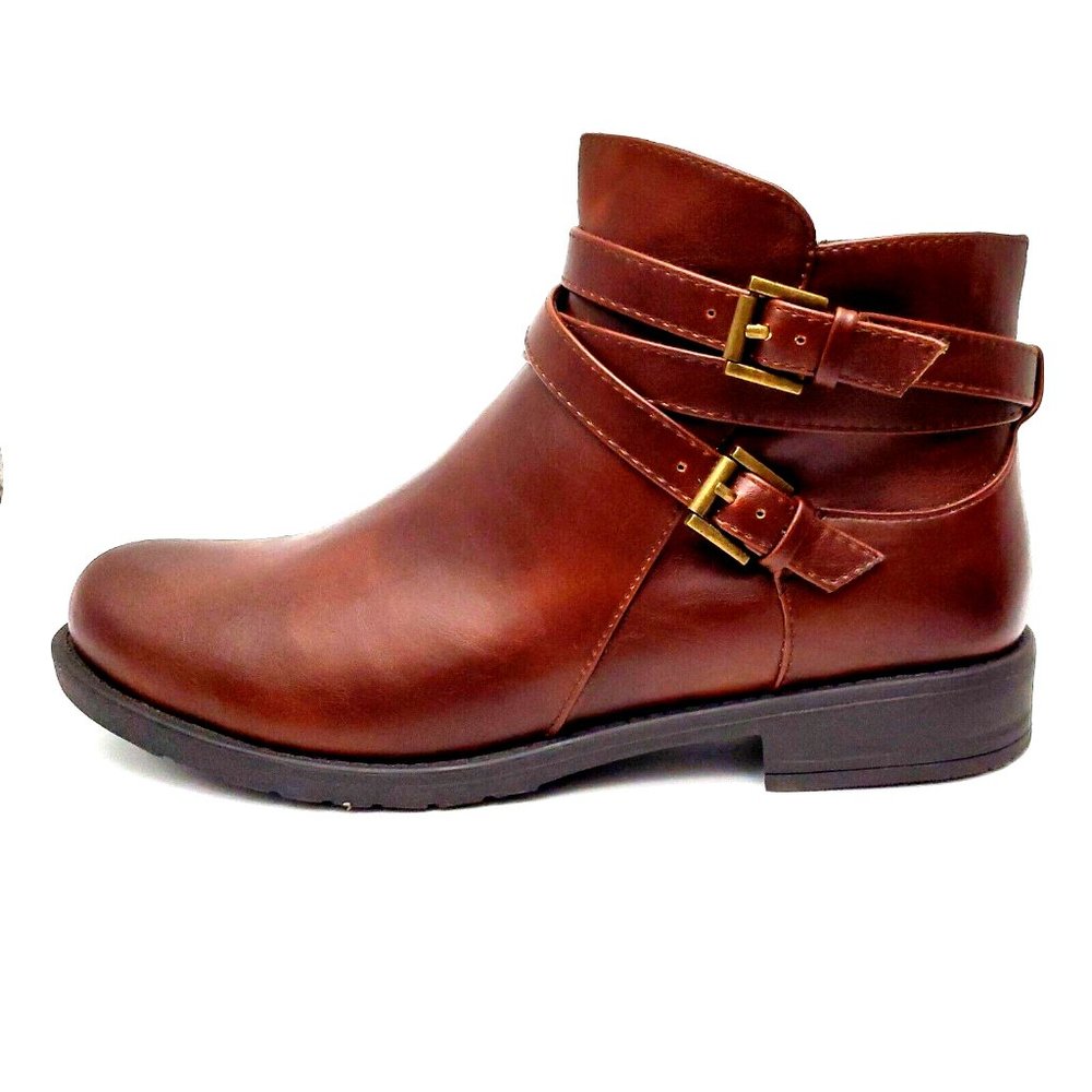 Yuu Calissa Women's Size 9.5 Brown Faux Leather Boot Shoes - Picture 8 of 12